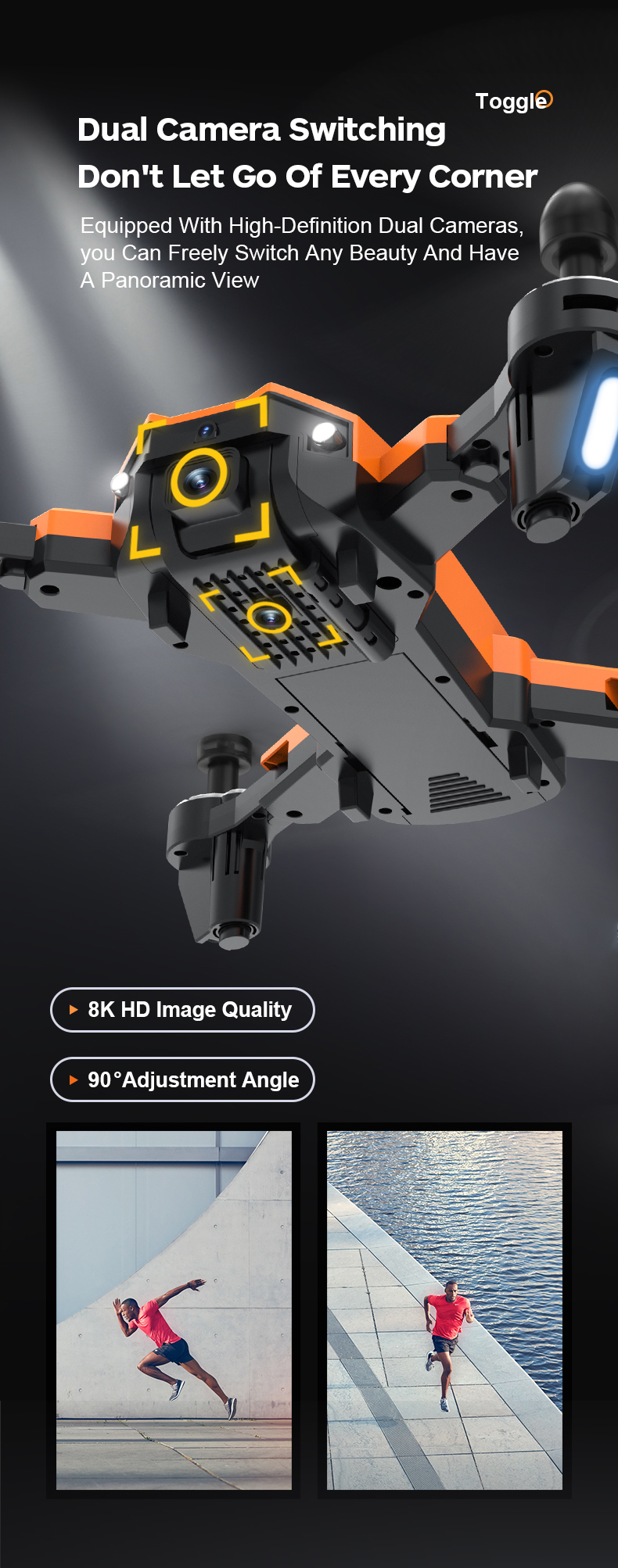 Dm96 Night Flight Drone With Led Long Flight Time Drone One-Key Takeoff/Landing Drone Video Capture Resolution none