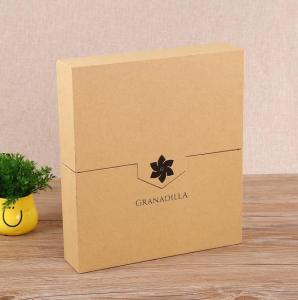 Quality One Color Printing Brown Kraft Paper Gift Box With Foam Insert wholesale