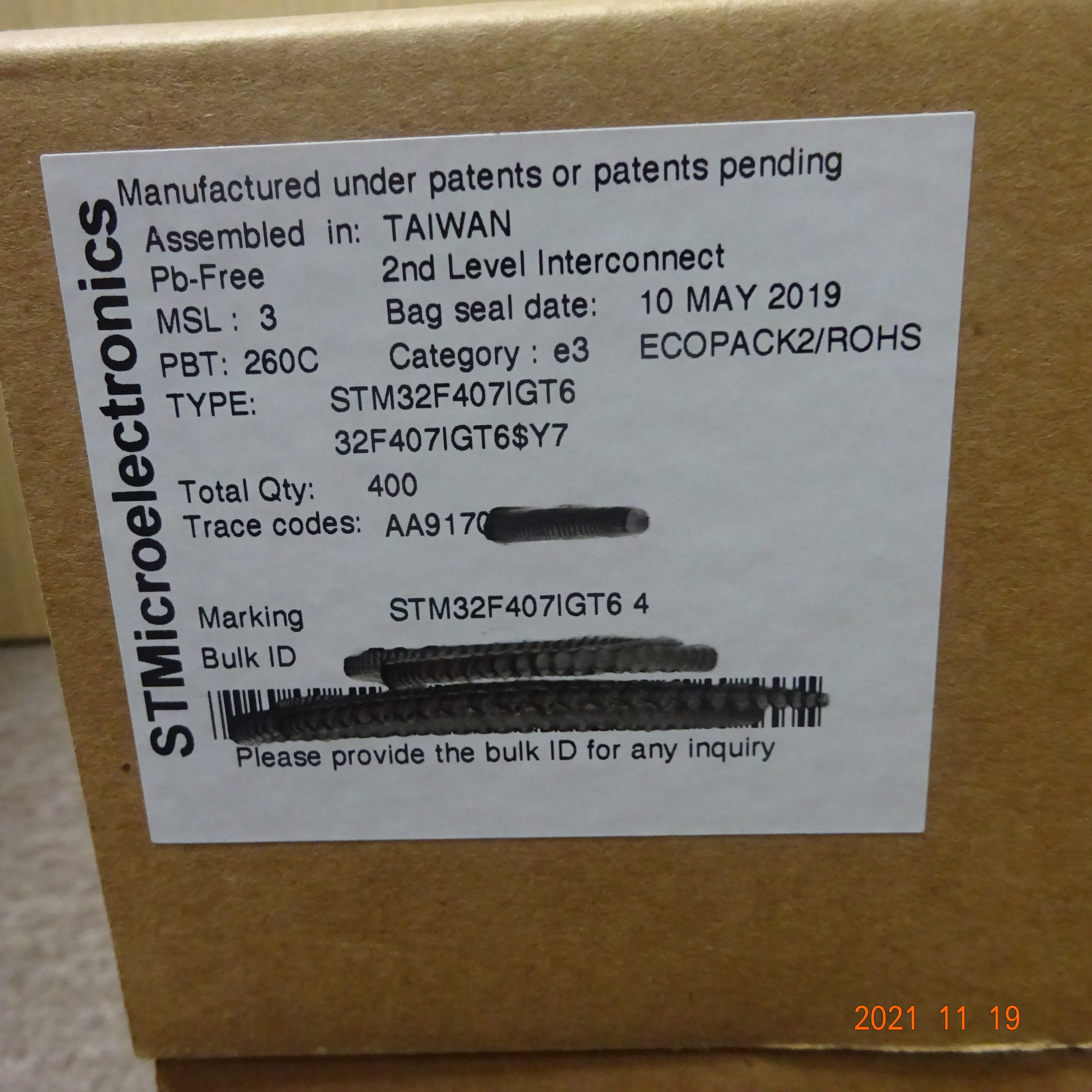 Electronic Componants STM32F407IGT6 New and Original Integrated circuit IC