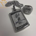 Deep Engraved Football Championship Pendant Necklaces