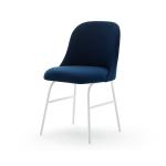 Aleta Brown Leather Upholstered Dining Chairs Metal Base Easy Maintenance