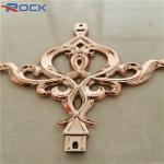 7*15 golden pink UV electroplate Extrusion aluminum profiles flower for georgian