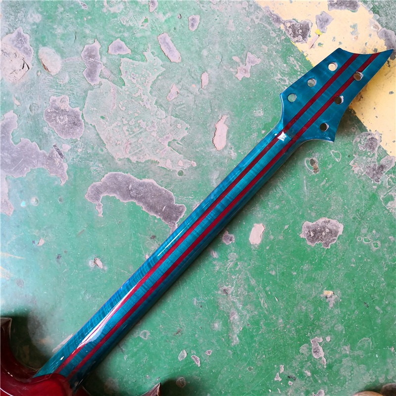 Irregular shaped white electric guitar with custom guitar/gift to friends handmade guitar