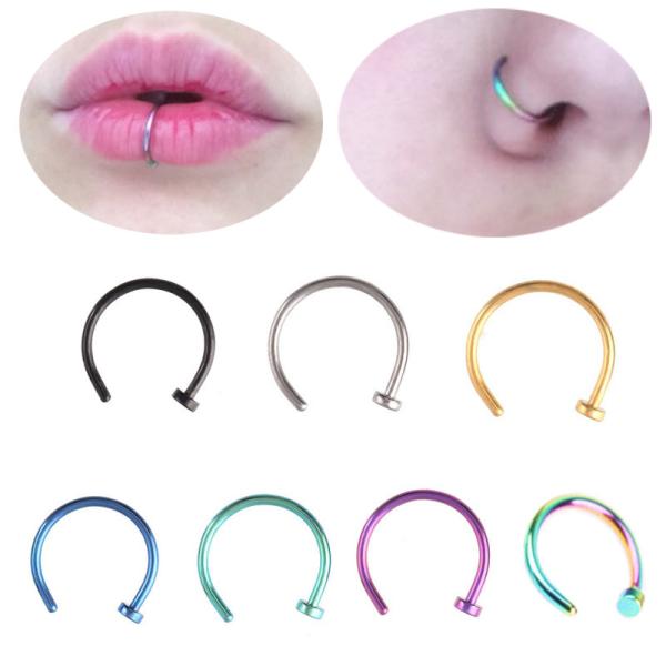 Fake Nose Ring Lip Ring C Clip Kylie lip Piercing Burun Nose Rings Hoop for