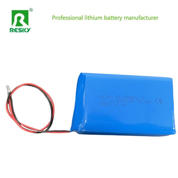 Rechargeable Lithium Polymer Battery Pack 105080 115181 11.1V 5000mAh 55.5Wh For