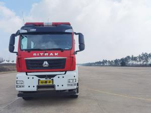 Quality GF60 Dry Powder Fire Tanker Truck Platform Truck Fire 0.5MPa wholesale