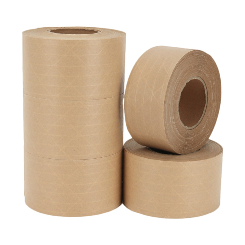 Eco Friendly Brown Kraft Paper Adhesive Tape For Box Sealing