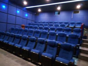 Quality Inner Plywood Folding Cinema Theater Chairs High Density Sponge With Cupholder wholesale