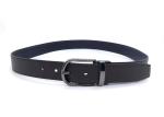 Simple Mens Reversible With 1.3" Wide Rotated Buckle / Genuine Leather Dress