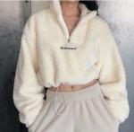 Small Quantity Clothing Manufacturer Women'S Thickened Lamb Fleece Sweatshirt
