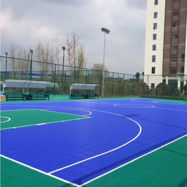 Durable PP Interlocking Sports Flooring , Scratch Resistant Outdoor Sport Court
