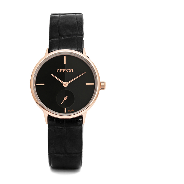 L016AG 2 Hands Big Dial Wristwatches Unisex Sport Watch Boy Girls' Love Gift Leather Watch