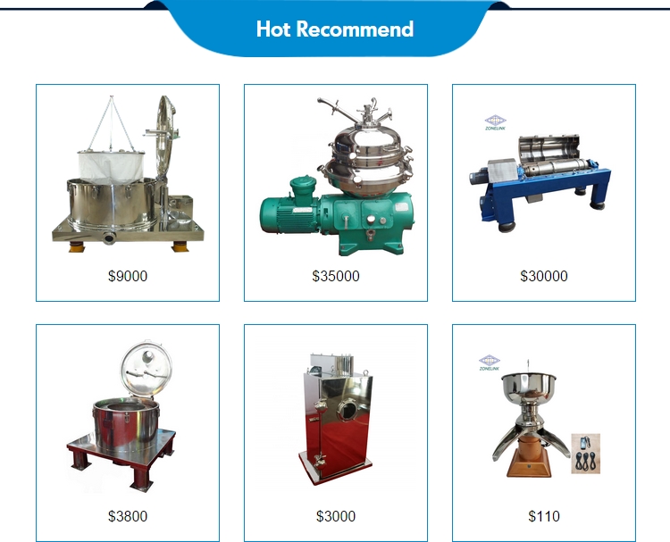 Exported separation of filter for wine filtration blood grade tubular bowl fruit juice centrifuge separate