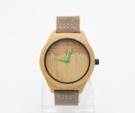 Couple Wood Minimalist Leather Watch 40mm Leather Band Watches Womens