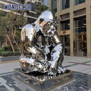 Quality Outdoor garden large abstract forged metal animal gorilla sculpture wholesale