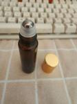 5ml 10ml 15ml 30ml Amber glass Roll on bottle with steel roller and gold