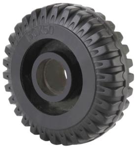 Quality 6 Inch Red Cast Iron Black Rubber Wheel wholesale