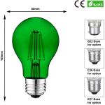 220V 240v 4w Screw Bulb A60 Vintage Edison LED Bulbs