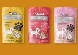 Quality Anti - Counterfeit Plastic Zipper Pouch For Dog And Cat Food Gravure Printing wholesale