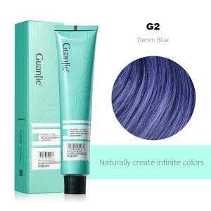 Quality Experience G2 Denim Blue 56 Colors Glitter Permanent Nourishing Organic Hair Color Design Cream Chart Hair Dye wholesale
