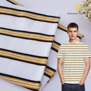 Quality Plain Cotton Sweat Absorbent Striped Knit Fabric For T - Shirt wholesale