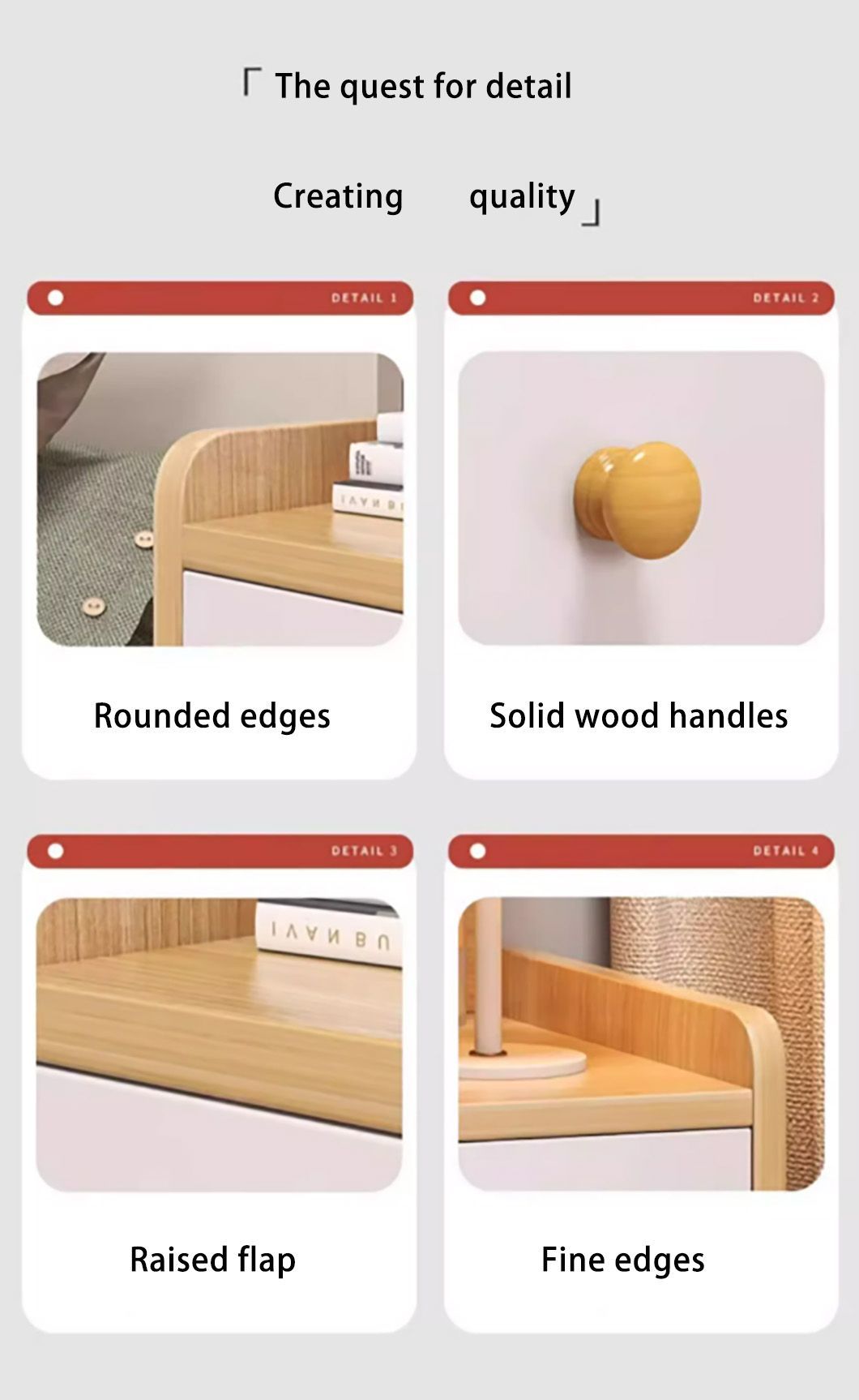 Practical Nightstand for Bedroom and Living Room Furniture