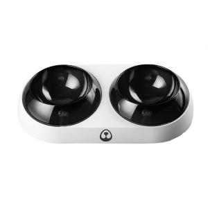 Quality Anti Slip Black Double Pet Bowl , Cat Food Feeder Size 37.5 * 19.5 * 9.5CM wholesale