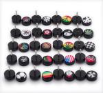Free Shipping Fake Ear Plugs Studs Earrings For Logo Print Anti-allergic