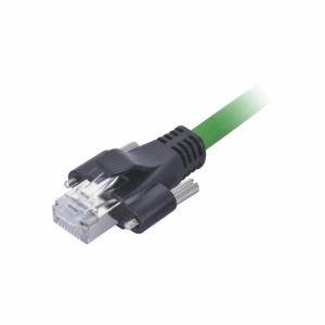 Quality Green PVC RJ45 Patch Cord Locking Screw 1.5A Cat5e Ethernet Patch Cable wholesale