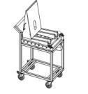 Quality Industrial Vertical Transport Trolley Aluminum Tube L RACK Transporter Trolley wholesale