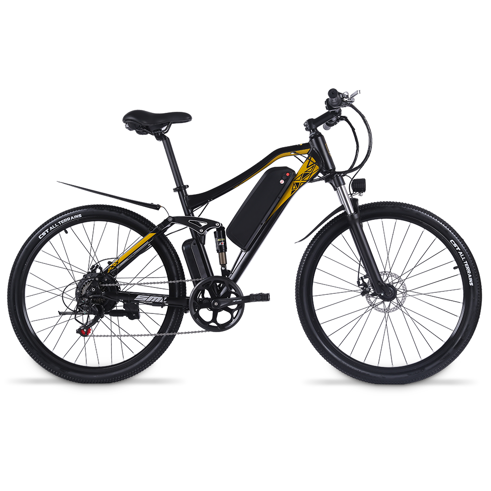 Full Suspension Rear Hub Motor Electric Bicycle 48V 17Ah 500W 27.5 Inch Wheel Size