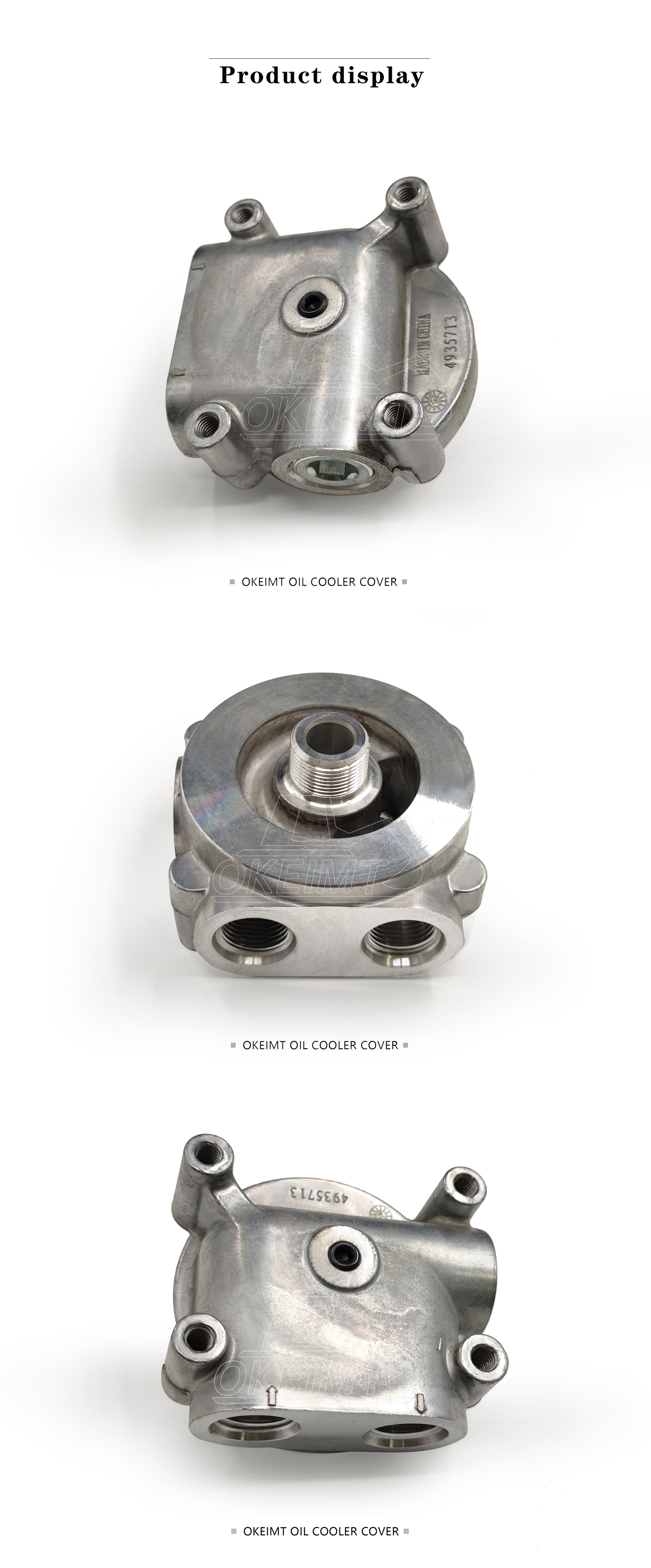 PC200-7 6D102 Oil Filter Head 4935713 Excavator Engine Parts