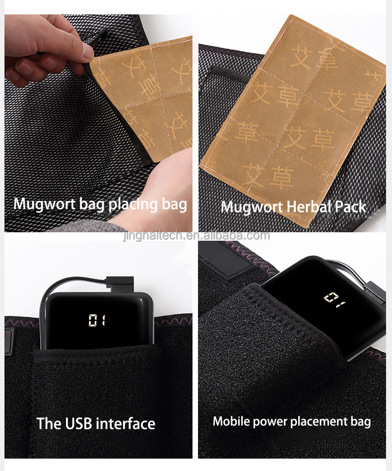 10000mah Battery Rechargeable Heated Vest warm Uterus Belt 108*28cm