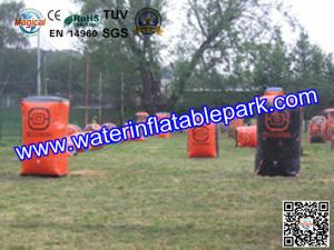 Quality Red Sport Inflatable Paintball Bunker , Customized Inflatable Paintball Field wholesale