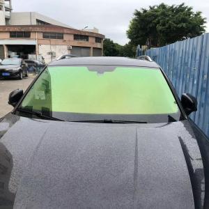 Quality Green Magic Gold Chameleon Glass Tint IRR 97% Removable Windshield Film For Car wholesale