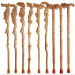 Eco Friendly Hand Carved Wooden Walking Canes 90cm