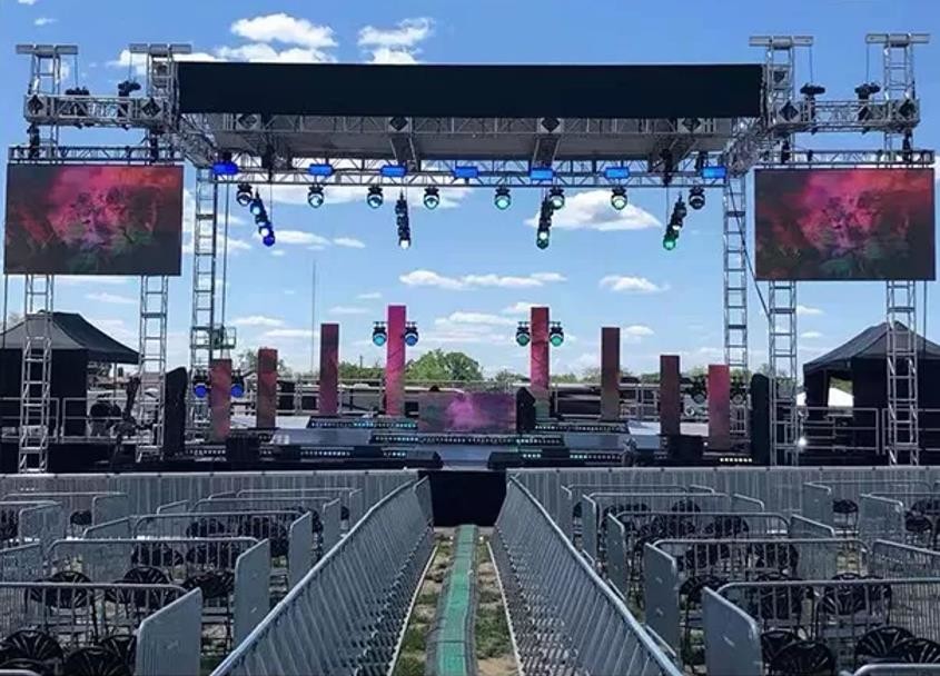 500x1000mm P4.81 Outdoor Stage Led Video Wall Square Led Display