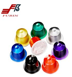 Quality Colored Aluminum Foil Nespresso Coffee Capsule Refillable Reusable wholesale