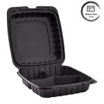 3 Compartment Thermoforming Plastic Take Out Container Square For Fast Food /
