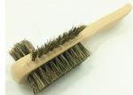 Natural Pig Hair Brush Wood Handle / Home Shoe Cleaning Brush