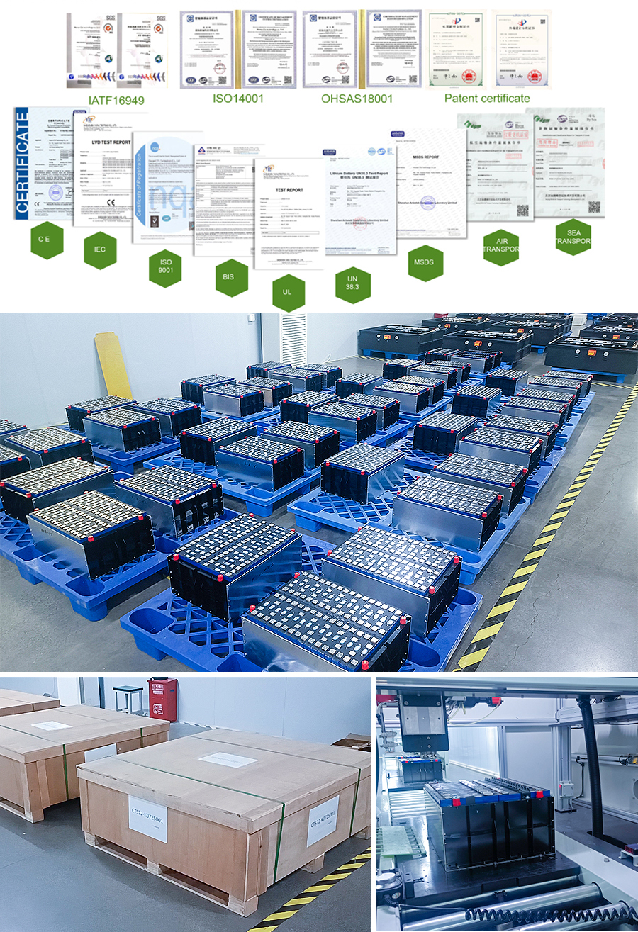 OEM lithium ion battery pack factory 24V 48V 100Ah 160Ah lifepo4 battery pack for electric tractor
