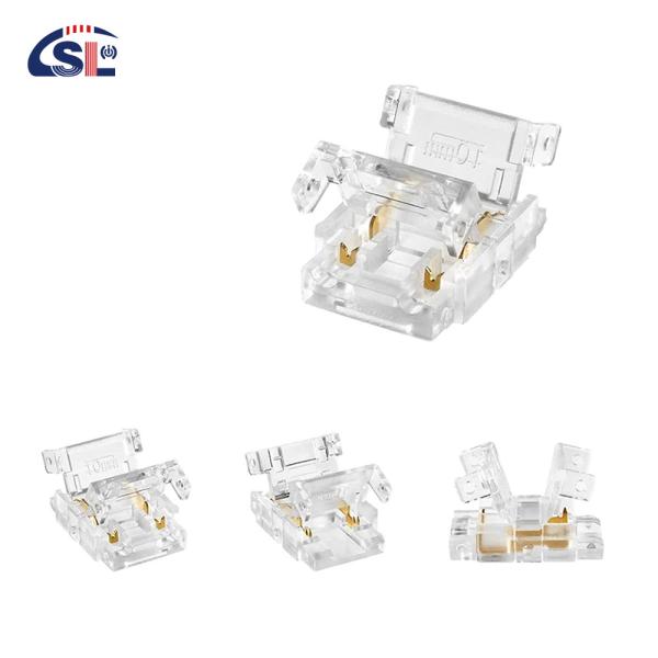4pin 10mm LED Strip Connector Crystal Buckle Solderless Extension Terminal