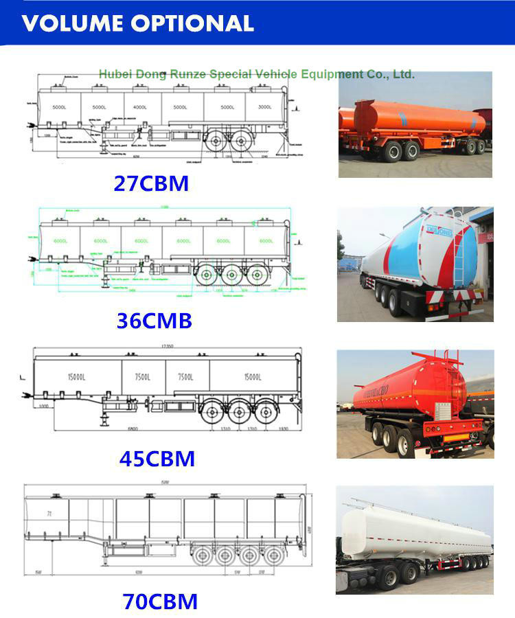 Tri Axle Stainless Steel Tank Semi Trailer For Palm Oil / Crude Fuel / Petrol Oil Delivery