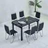 Buy cheap Luxury Black Finish Marble Dining Table And Chairs Table Top Dining Room Home from wholesalers