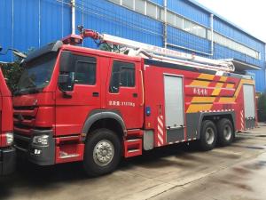 Quality Howo Fire Rescue Truck Water Tower Fire Truck 10 Wheel High Loading Capacity wholesale