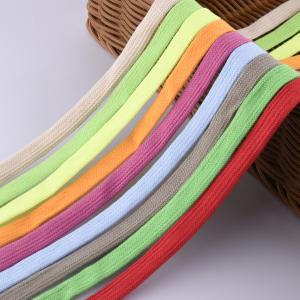 Quality 12mm Flat Braided Cotton Cord ISO14001 Coloured Macrame Cord wholesale