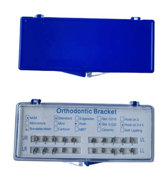 Bondable Stainless Steel Metal Orthodontic Bracket Crystal Sapphire Braces ALS