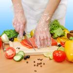 Clear Disposable PE Gloves / Cleaning Prepare Food Decorating Powder Free PE