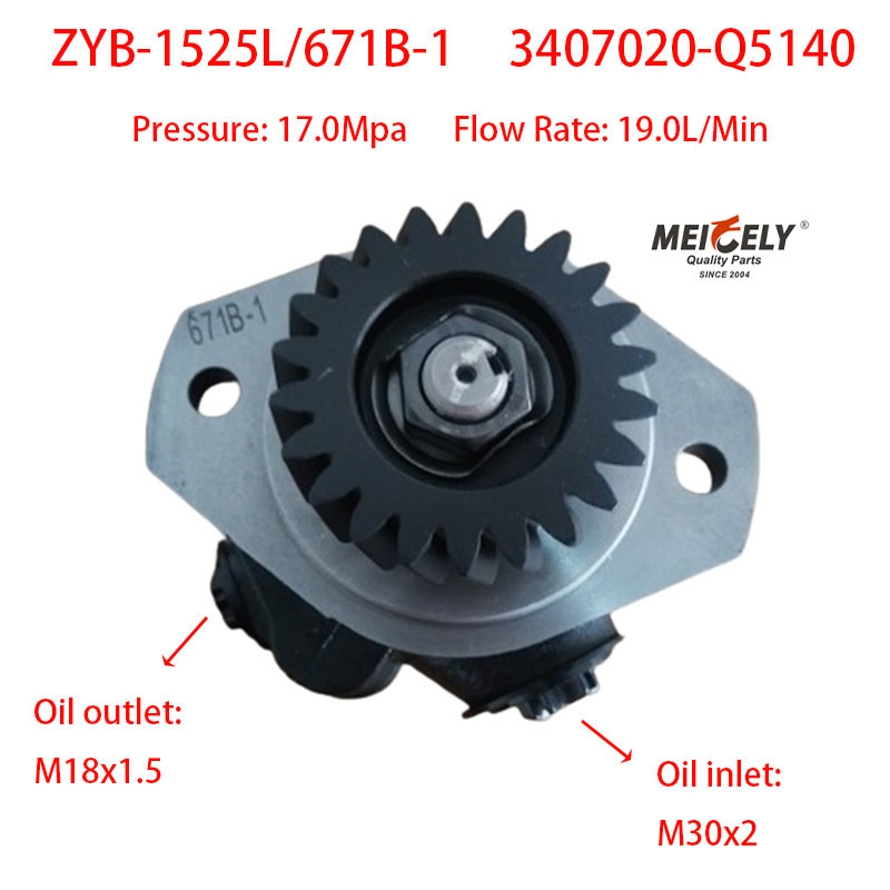 Steering Pump ZYB-1525L/671B-1 Xichai FAW Qingdao 3407020-Q5140