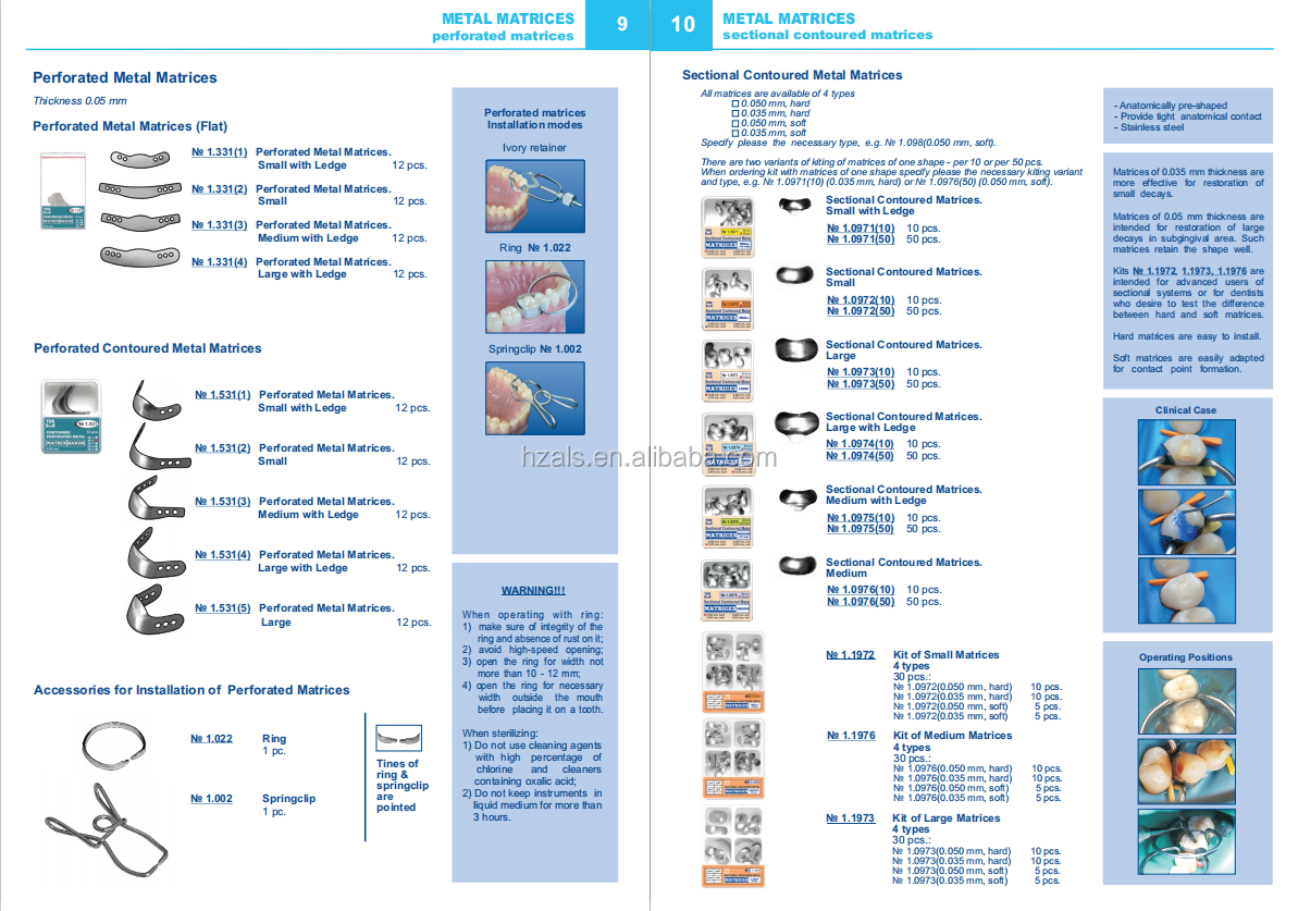Manual Fixing Transparent Wedges Thin and Medium Wedge 2 Types No. 1.810 Kit 40 pcs. TOP BM for Dental Professionals